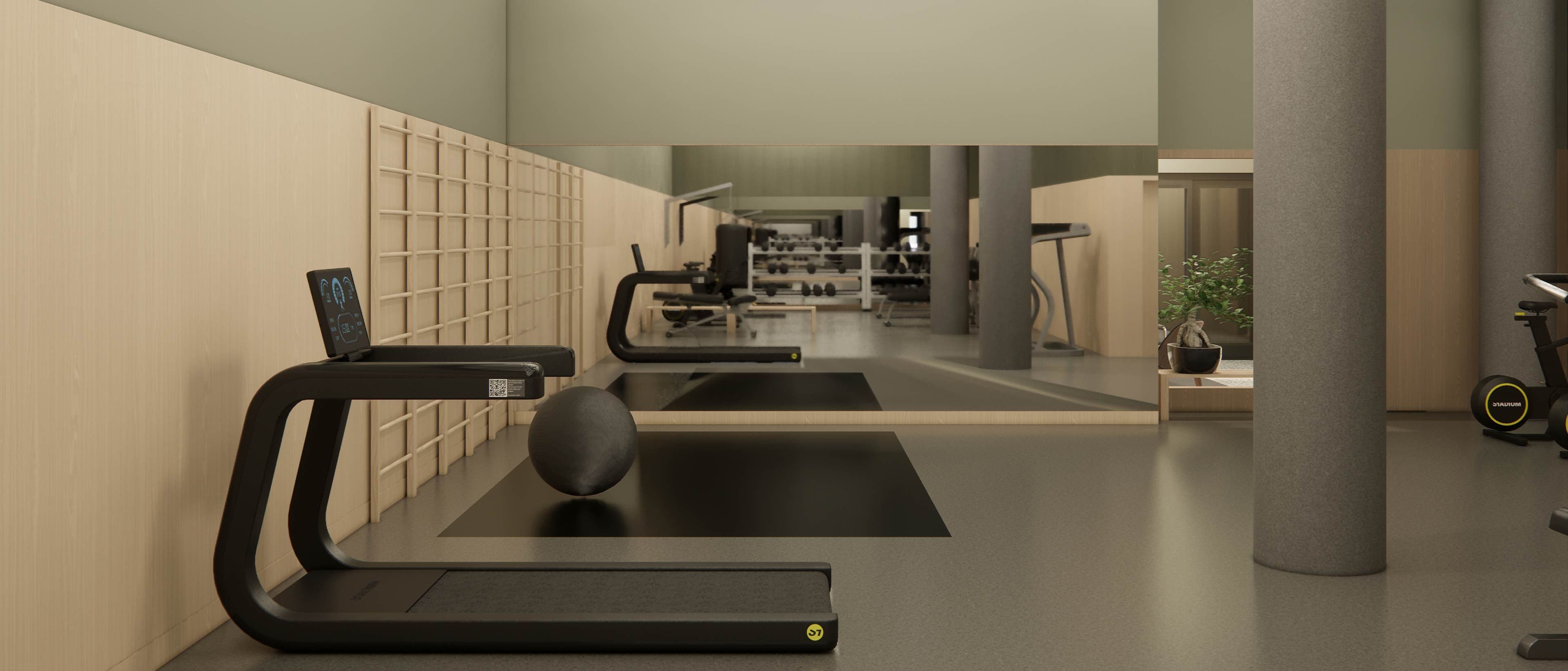 Interiörbild på gymmet